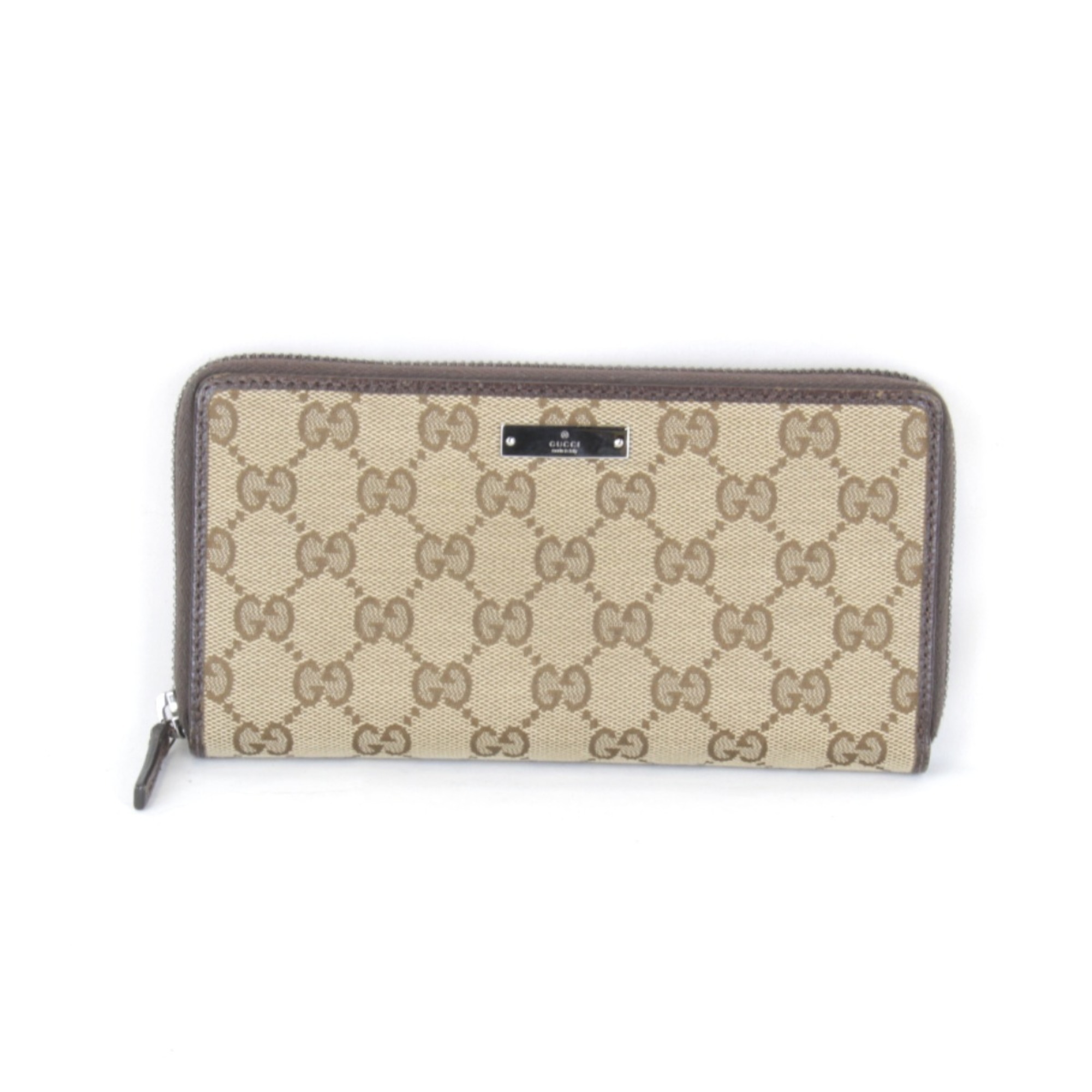 Gucci Gucci Round 307980/493075 Long Wallet Gg Canvas Brown Women's